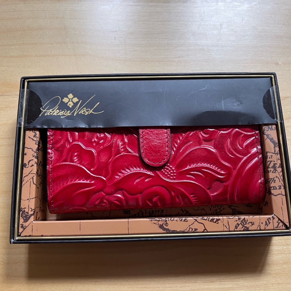 NEW Patricia Nash RED wallet in box